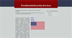 Desktop Screenshot of presidentialsecurity.net